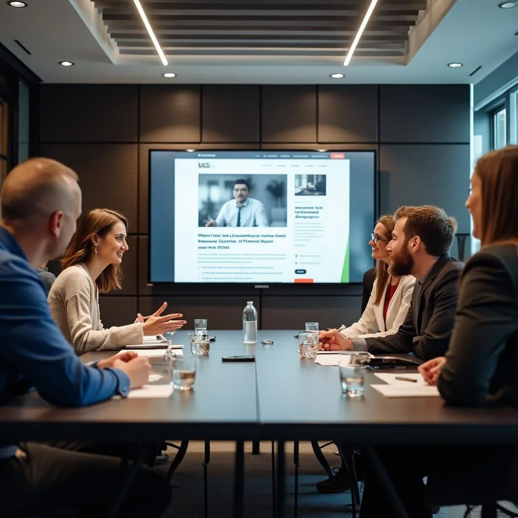 Reunión con cliente para presentación de proyecto