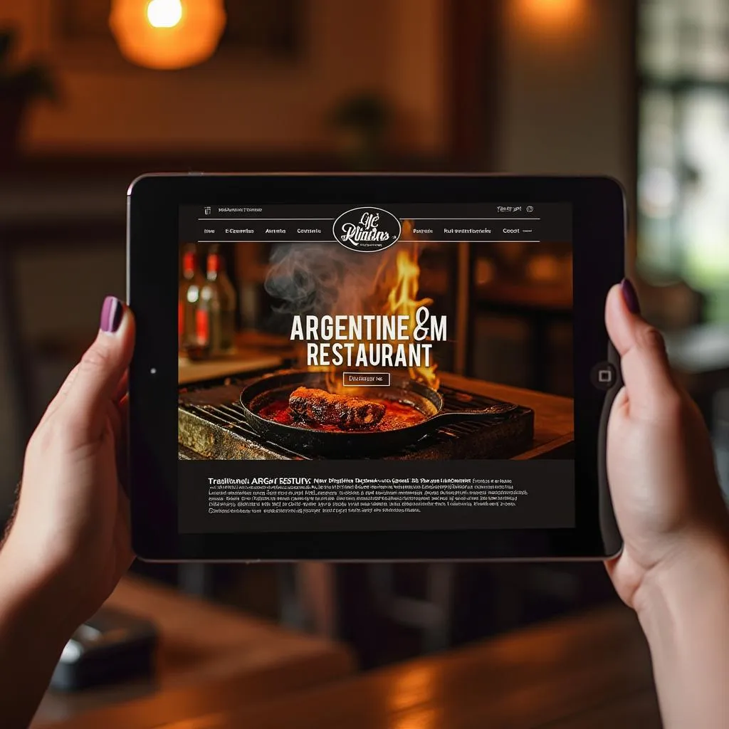 Restaurante argentino con presencia digital